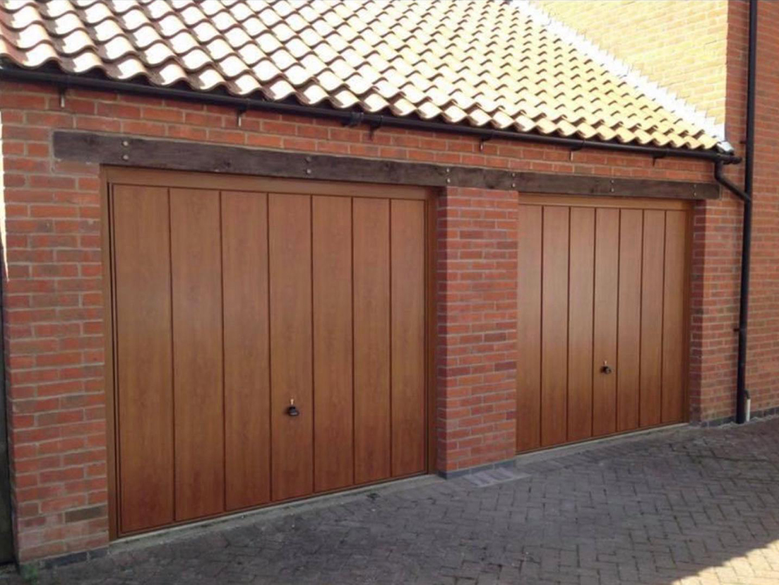 Chevron Up and Over Garage Door